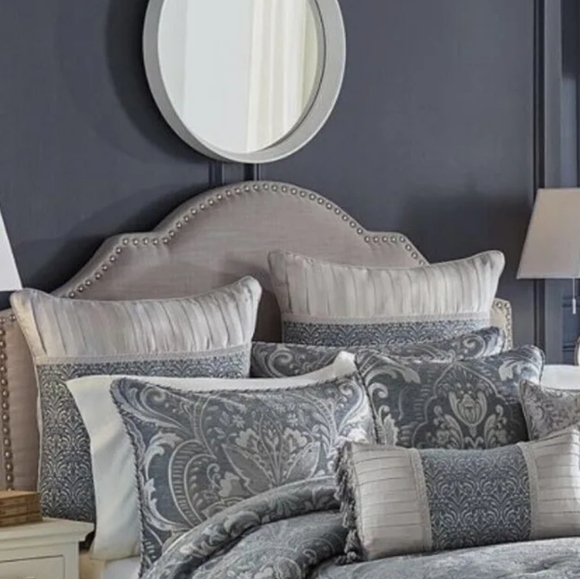 Croscill Gabrijel European Sham - Slate Blue - Picture 1 of 4